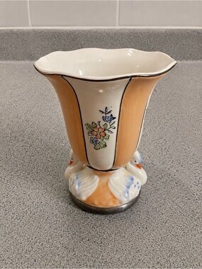 Vintage Trico Handpainted Swan Planter